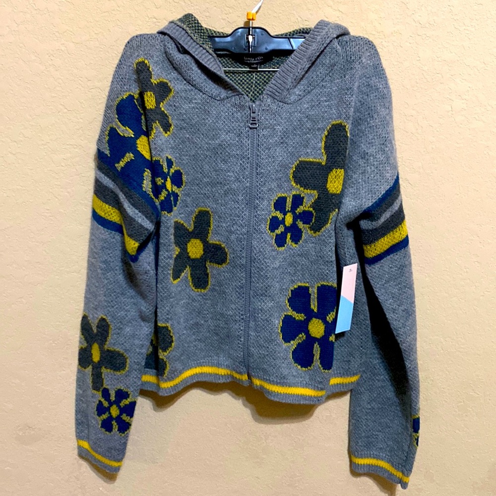 witty fox flower sweater plant new design 2022 new sale